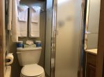 Standard small bathroom with shower